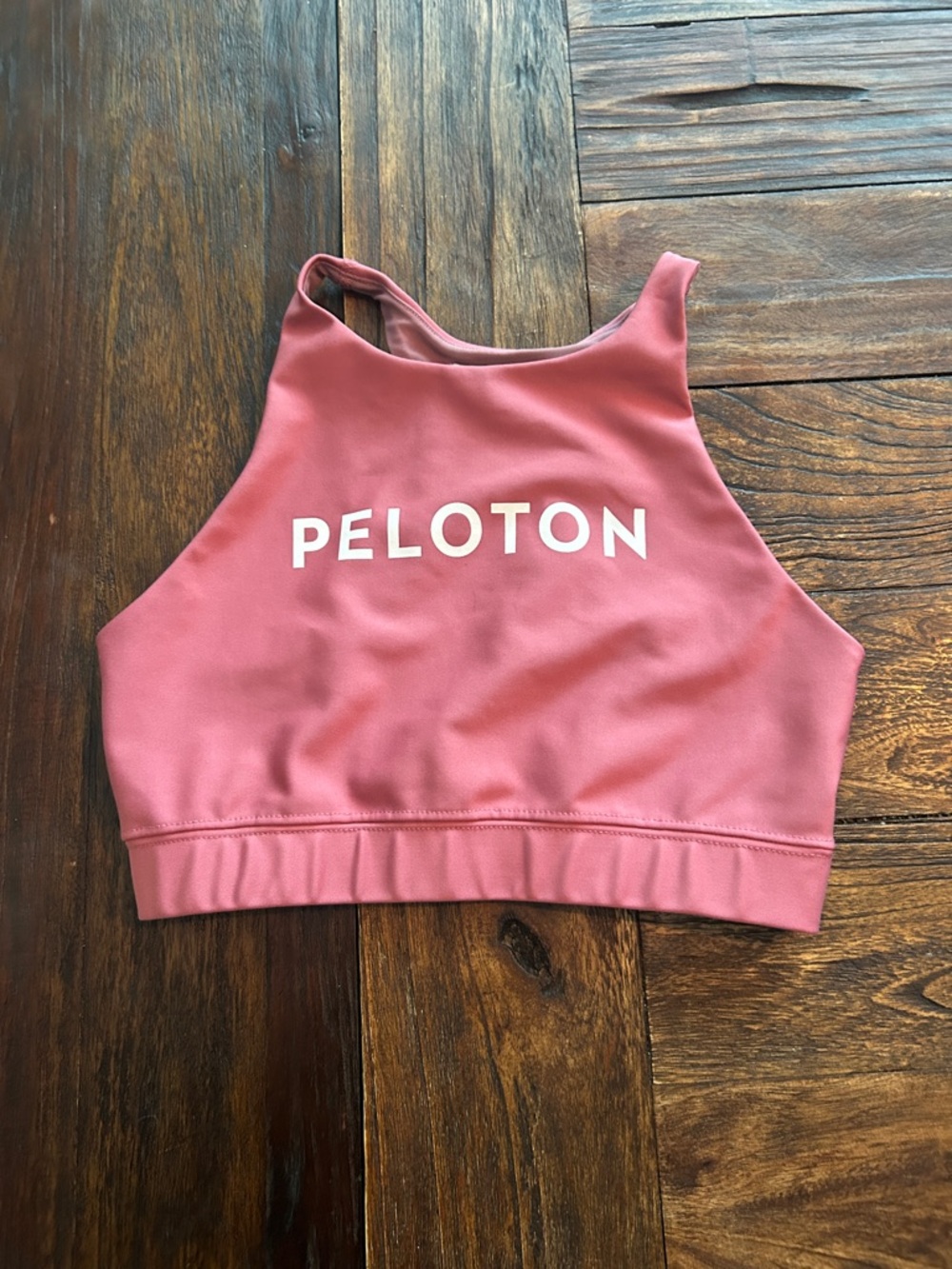 Peloton Dusty Rose High Neck Sports Crop Top